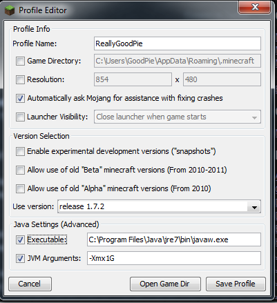 what is the executable path for minecraft java mac